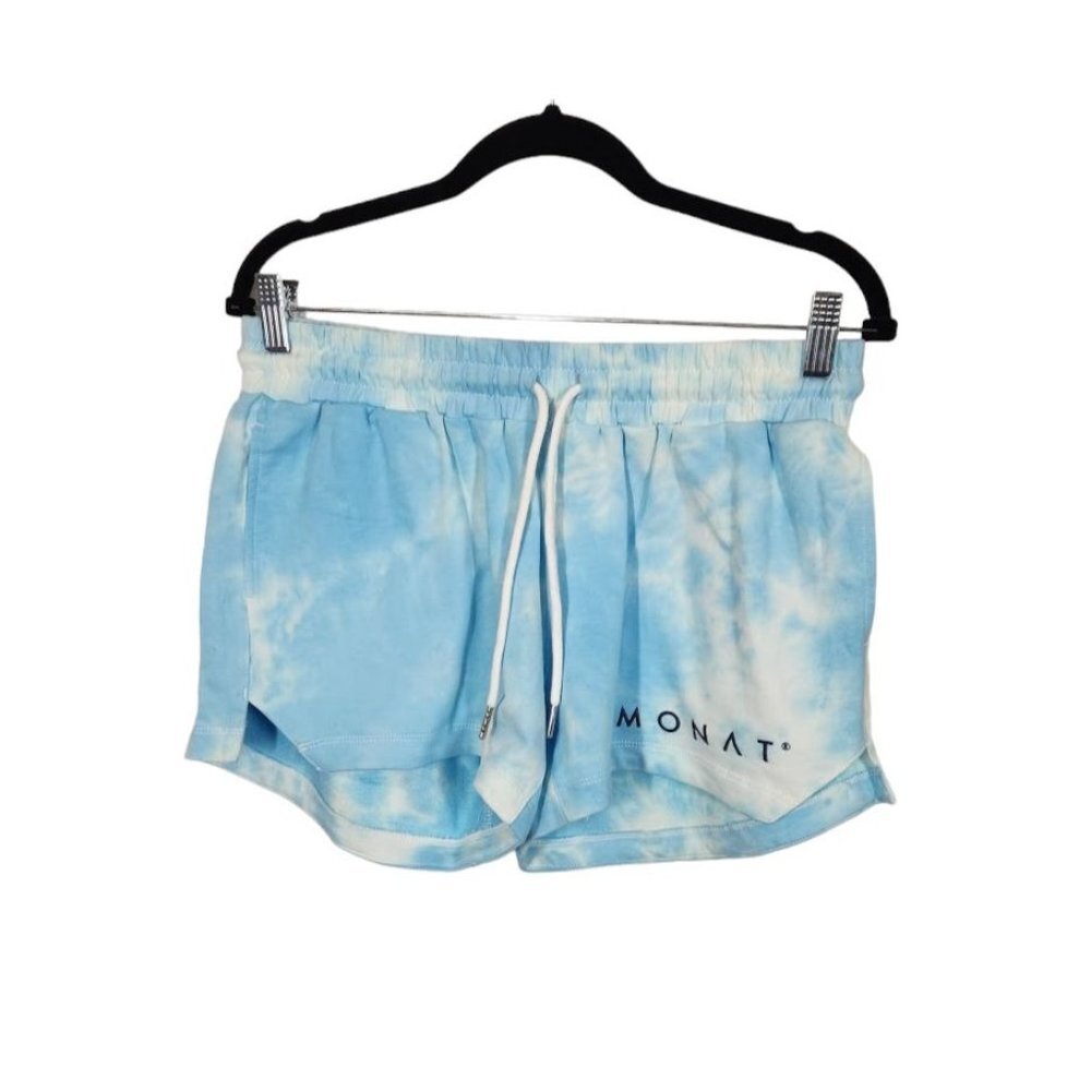 NWT MONAT Women's‎ Tie Dye Lounge Shorts in Blue Size Medium